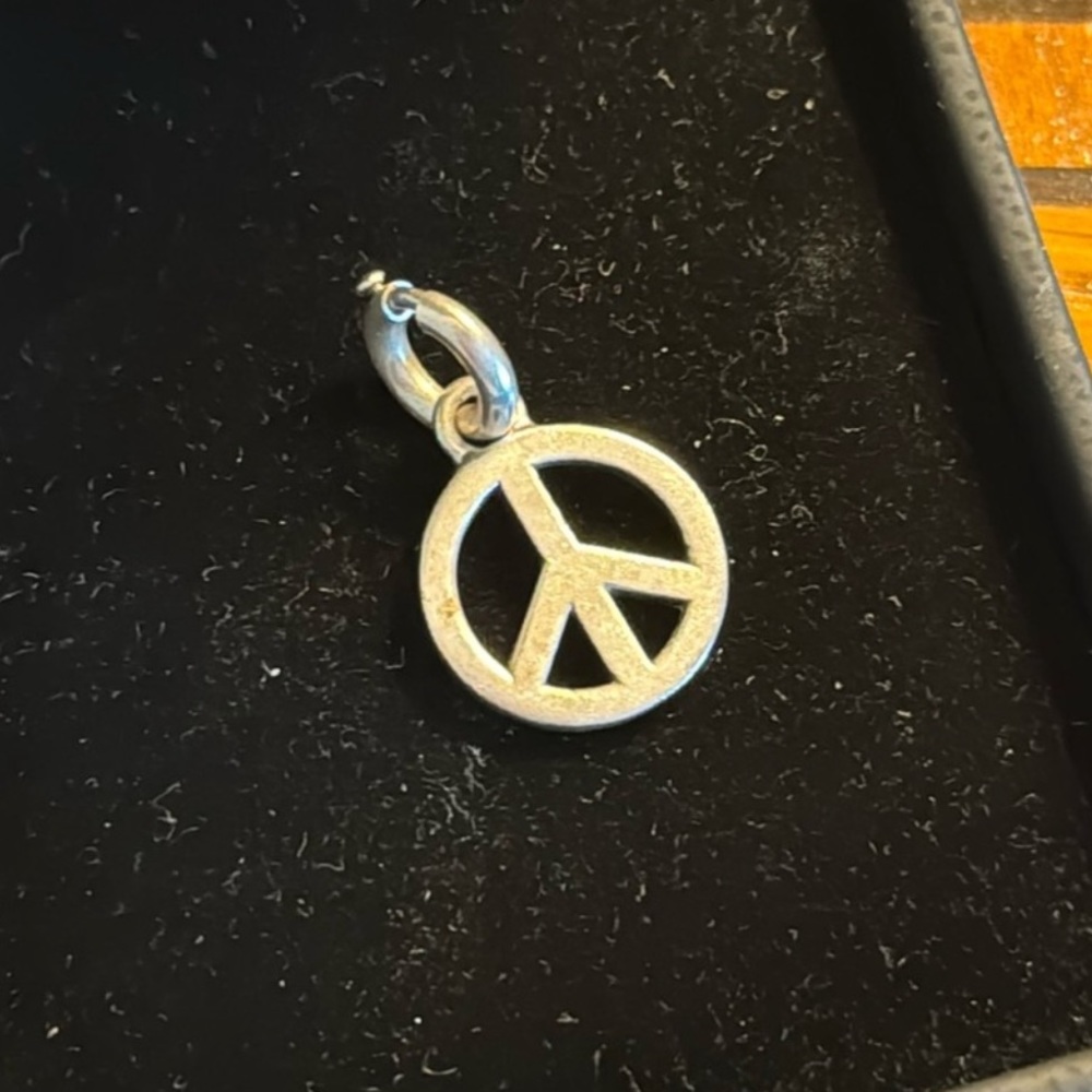 Tiffany and co peace sign charm